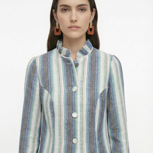 CAMISA ABOTONADA CON CUELLO MAO [0]