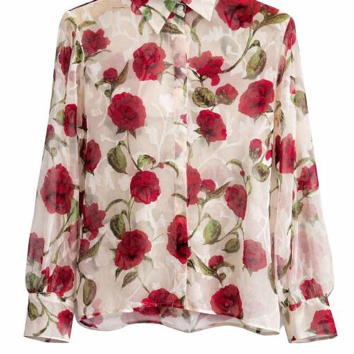 CAMISA ESTAMPADO FLORAL MANGA LARGA CUELLO CAMISERO [1]