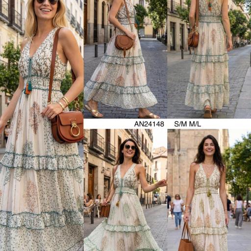 VESTIDO ESTAMPADO HOJAS BLOCKPRINT [0]