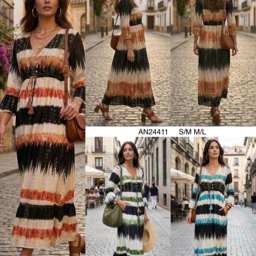 VESTIDO TIEDYE  LUREX BORDADO [0]