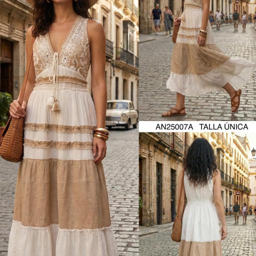 VESTIDO LARGO JUTE BORDADO  [0]