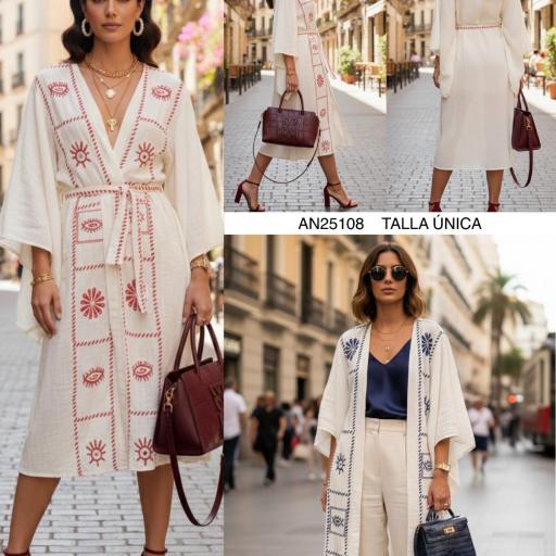 KIMONO ESTAMPADO BLOCK PRINT 
