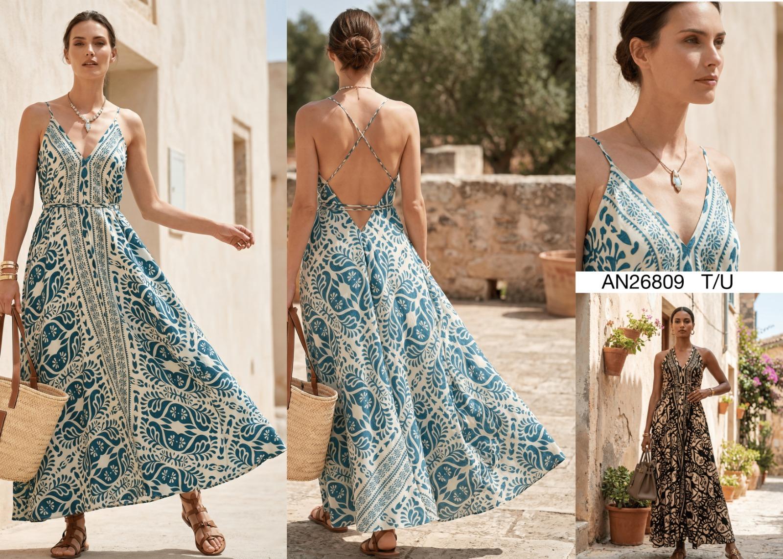 VESTIDO ESTAMPADO ESPALDA AL AIRE
