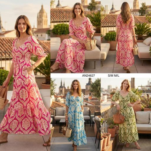 VESTIDO ESTAMPADO PÈCHO ENGOMADO 