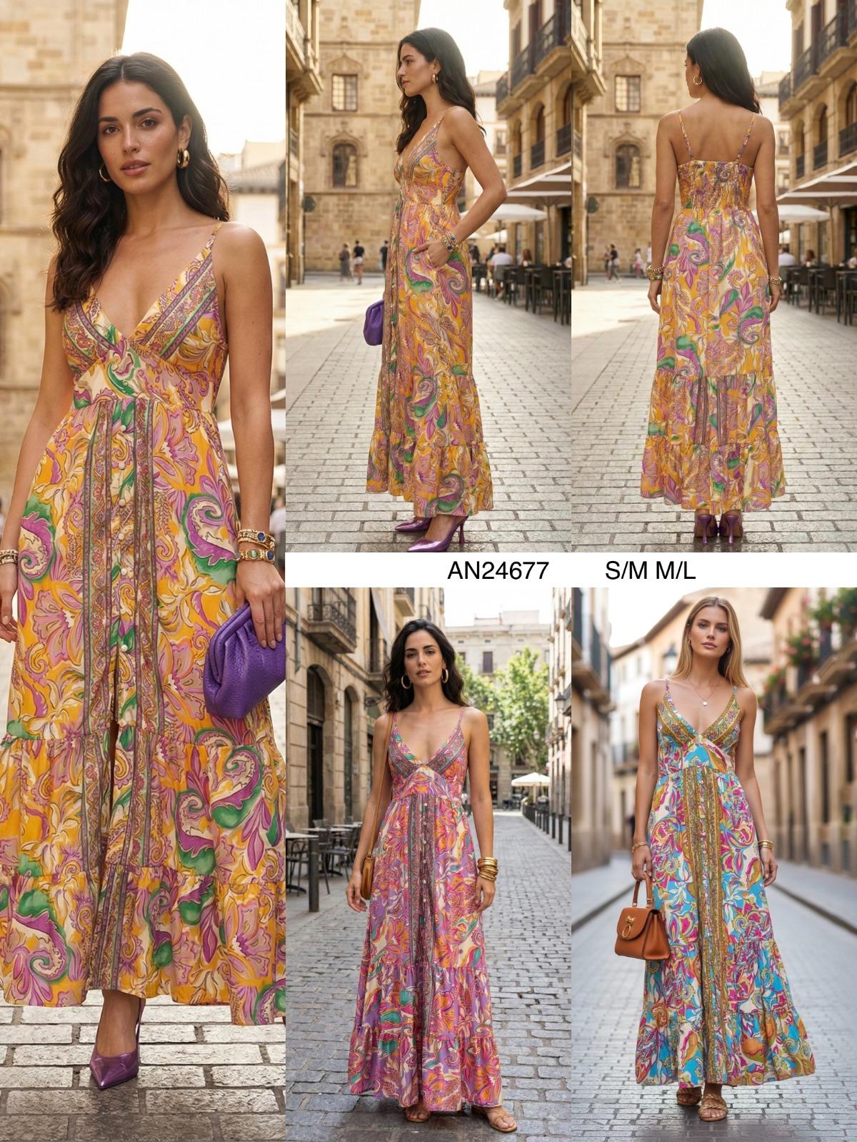 VESTIDO ESTAMPADO TEJIDO FINO