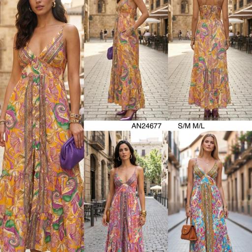 VESTIDO ESTAMPADO TEJIDO FINO 