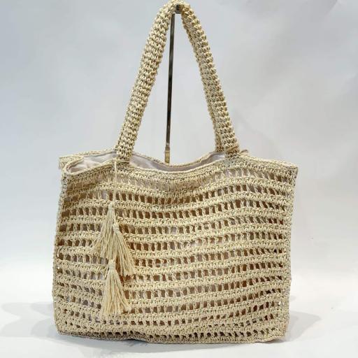 BOLSO DE PAPEL FORRADO POR DENTRO CON CREMALLERA 