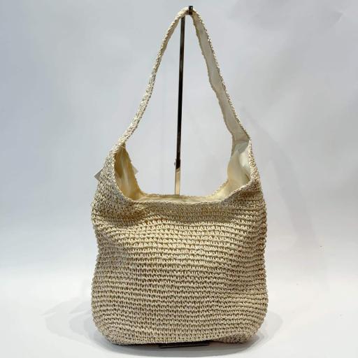 BOLSO PAPEL TIPO GONDOLA CON DOBLE ASA FORRADO POR DENTRO Y CREMALLERA  [2]