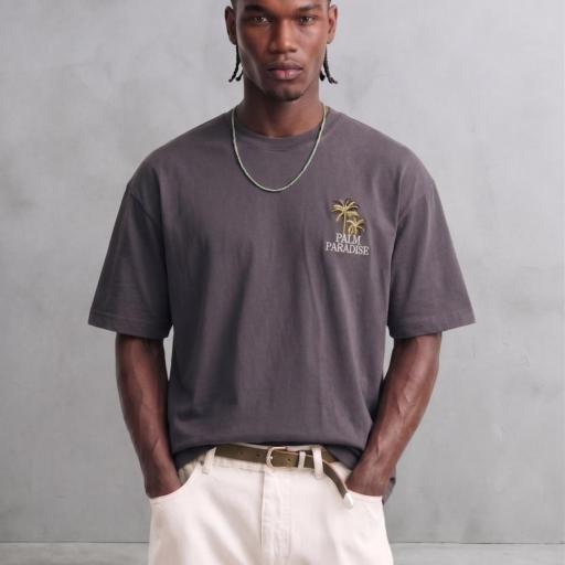 CAMISETA GRIS OVERSIZE DE ALGODON  [0]
