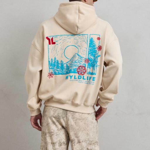 SUDADERA  OVERSIZE  CON INTERIOR FORRO POLAR 