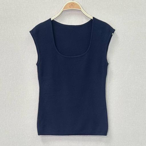  BLUSA  DE PUENTO MAGA CORTA CON CUELLO CUADRADO  [0]