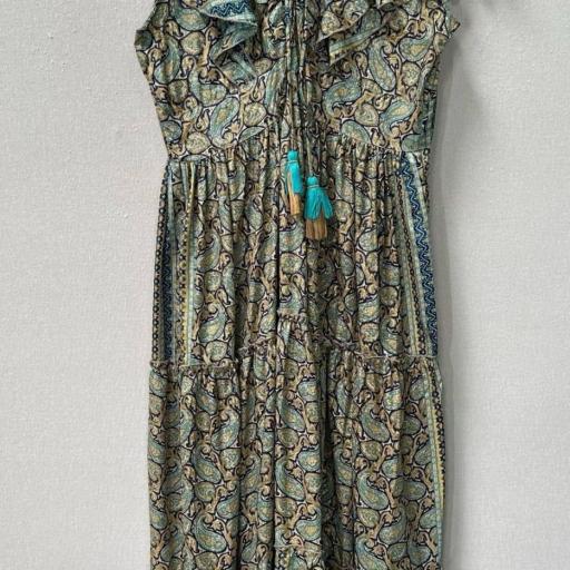 VESTIDO  ESCOTE V T DETALLLE DE CORDONES  [0]
