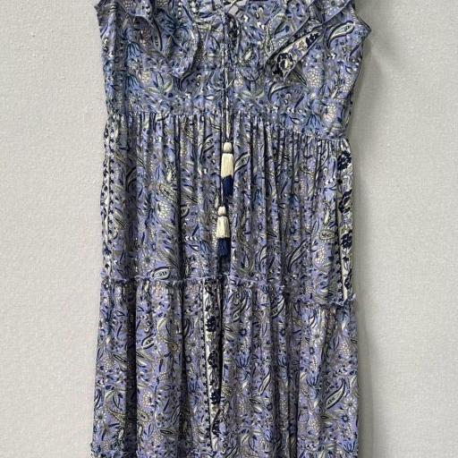 VESTIDO  ESCOTE V T DETALLLE DE CORDONES  [2]