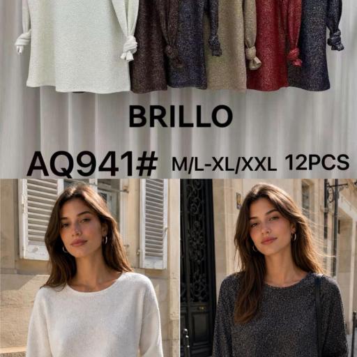 BLUSA MANGA LARGA CUELLO REDODNDO  [0]