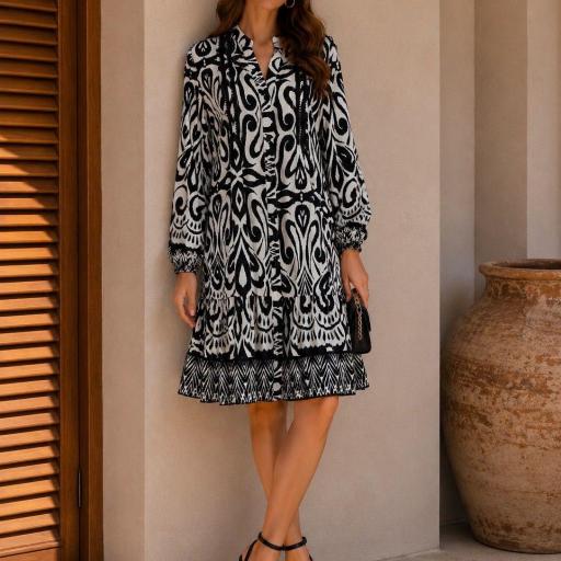  VESTIDO CAMISERO DE CORTE MEDI  [0]