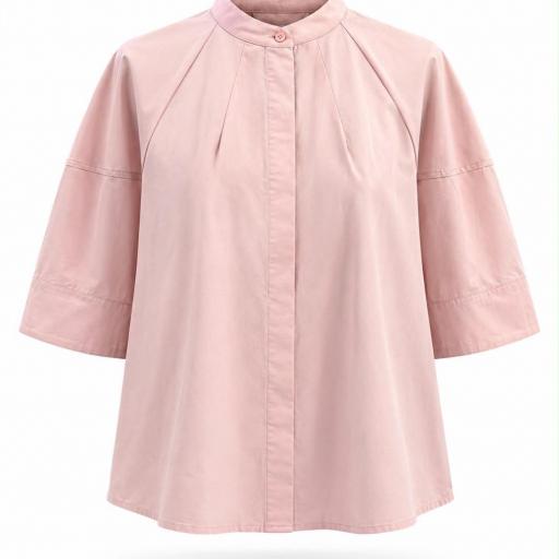 BLUSA MANGA CORTA  CUELLO MAO  [2]
