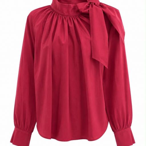 BLUSA CON LAZO EN EL CUELLO  [2]
