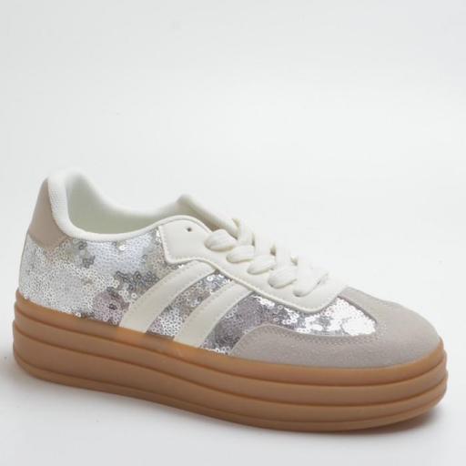 ZAPATILLAS CASUALES CON DETALLES CON SUELA DE GOMA [1]