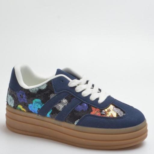 ZAPATILLAS CASUALES CON DETALLES CON SUELA DE GOMA [1]