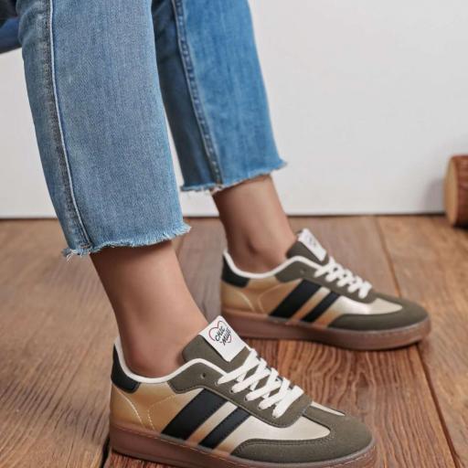 ZAPATILLAS CASUALES CON DETALLES CON SUELA DE GOMA [3]