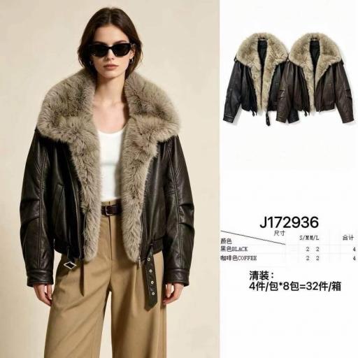 CHAQUETA DE ESTILO AVIADOR CON FORRO DE PELO  [0]