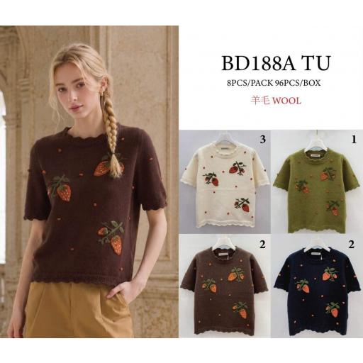 JERSEY MANGA CORTA BORDADO FRESA  [0]