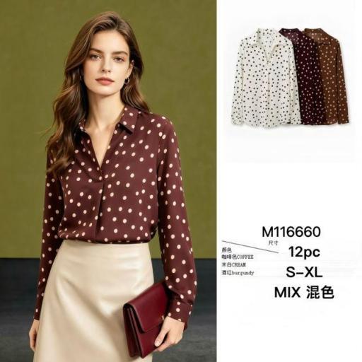 CAMISA MANGA LARGA LUNARES  [0]