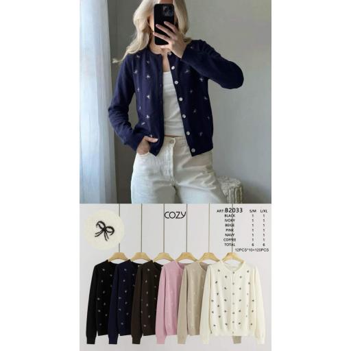 JERSEY DE PUNTO  CUELLO REDONDO Y BOTONES 