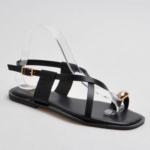 SANDALIAS PLANAS POLIPIEL  [1]