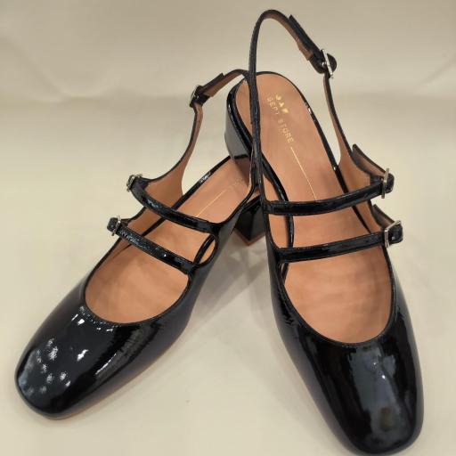 Zapatos Mary Jane charol negro [2]