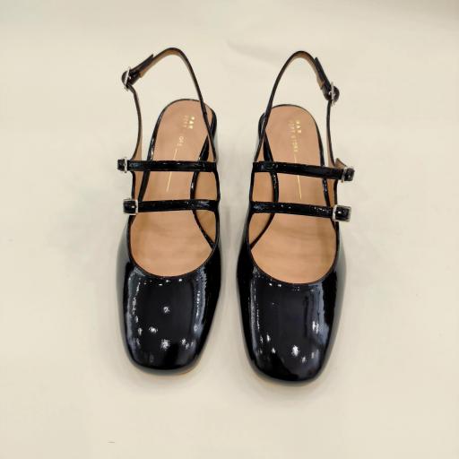 Zapatos Mary Jane charol negro [0]