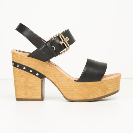 Sandalia Plataforma piel negra Weekend [0]