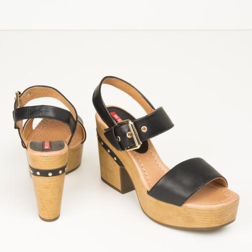 Sandalia Plataforma piel negra Weekend [1]