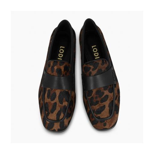 Mocasines de mujer en piel efecto animal print de Lodi [1]