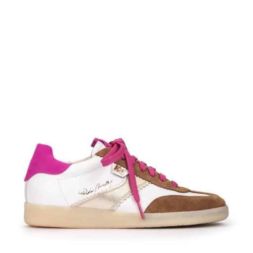 Zapatilla deportiva INDIANA blanca fucsia