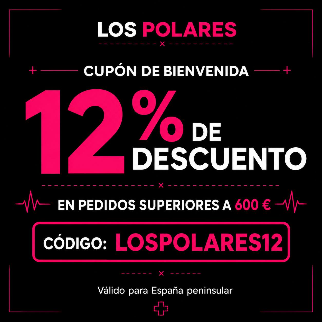 Cupón Bienvenida –12% Descuento