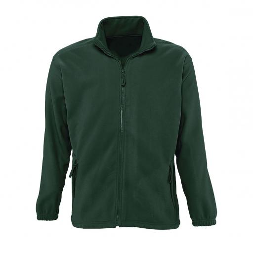 Forro polar unisex 300 grs color verde botella - línea essential