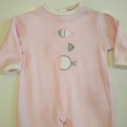 Pijama bebé peces rosa [0]