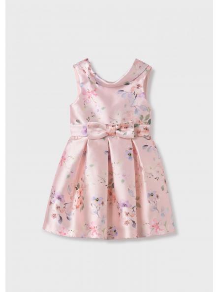 Vestido de tirantes de ceremonia niña ABEL Y LULA mikado estampado 5079 [1]