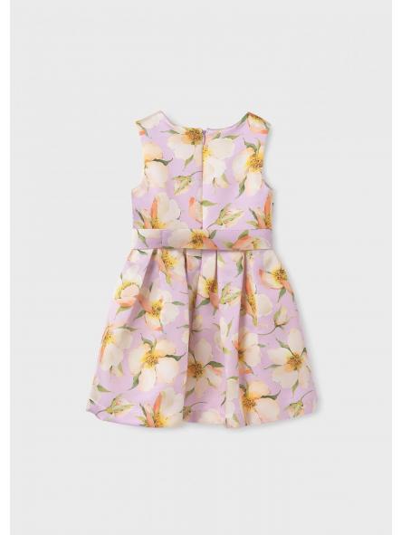Vestido de tirantes de ceremonia niña ABEL Y LULA mikado estampado 5091 [2]