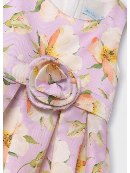 Vestido de tirantes de ceremonia niña ABEL Y LULA mikado estampado 5091 [3]
