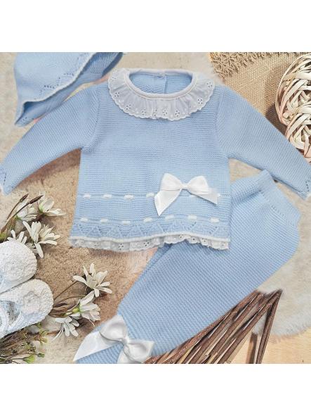 Conjunto de lana primera puesta GLORY azul celeste 27104 [0]