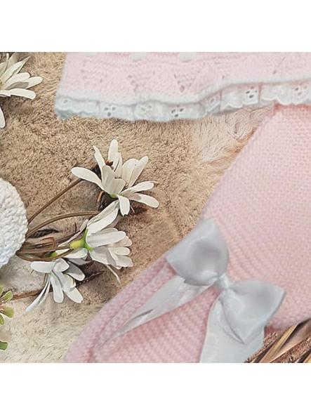 Conjunto de lana primera puesta GLORY rosa bebe 27104 [2]
