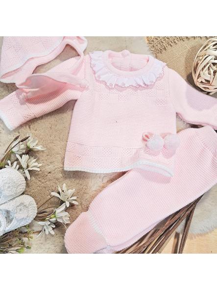Conjunto de lana primera puesta GLORY rosa 27105 [0]