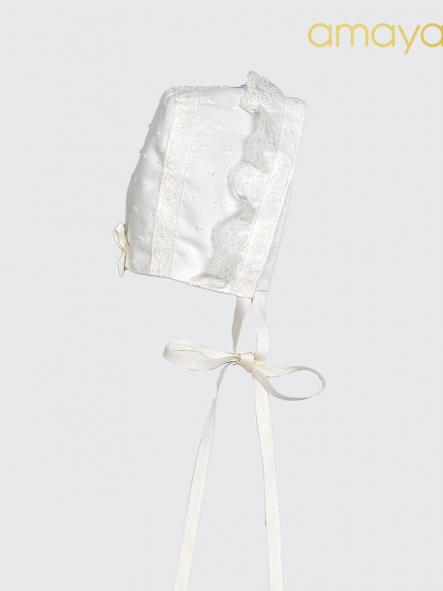 Pelele de bautizo bebe AMAYA organza romantic roses [4]