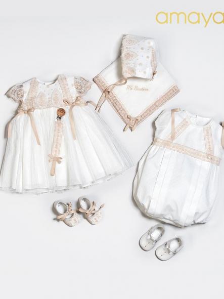 Vestido de bautizo bebe niña AMAYA huve [7]