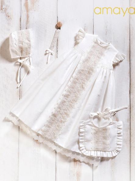 Faldón de bautizo bebe AMAYA little linen [5]