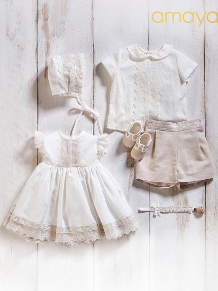 Vestido de bautizo bebe niña AMAYA little linen [4]