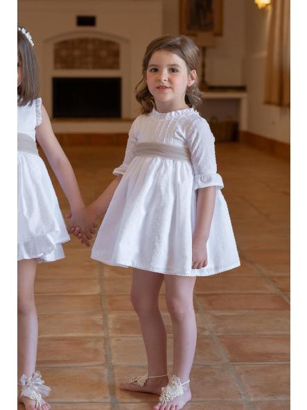 Vestido de Ceremonia y Arras niña EVA MARTINEZ ARTESANIA modelo 38612CBG