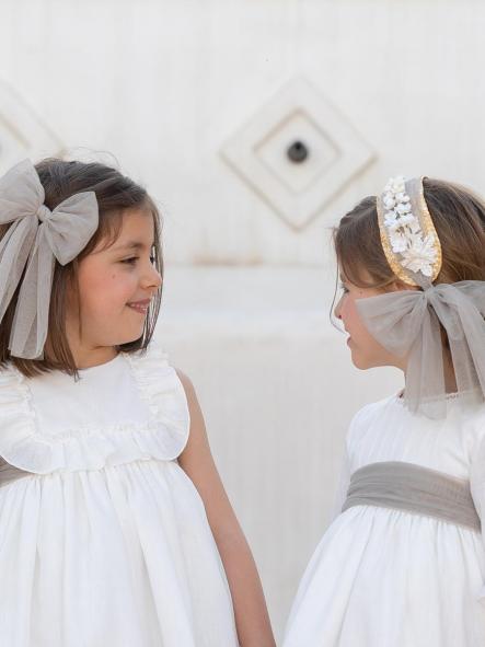 Vestido de Ceremonia y Arras niña EVA MARTINEZ ARTESANIA modelo 40411 [5]